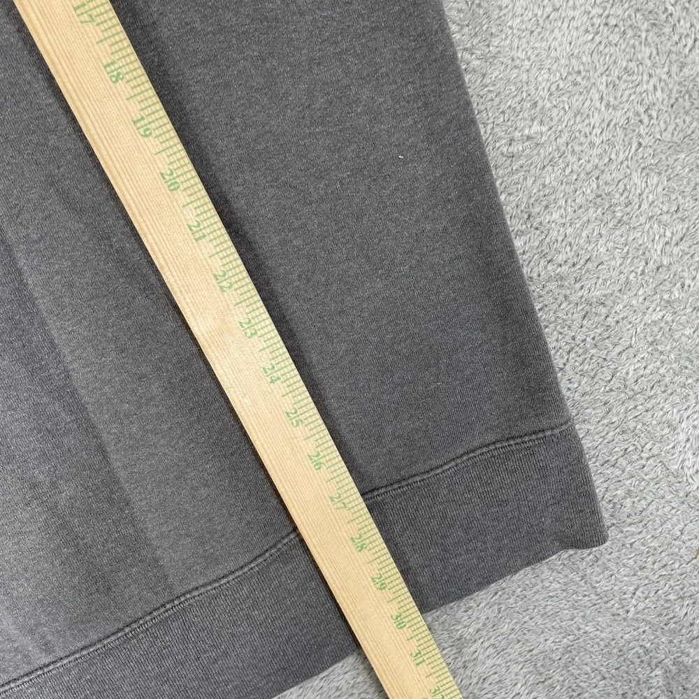 The North Face Sweatshirt Mens Large Gray Yellow Heritage Logo Pullover Fleece
